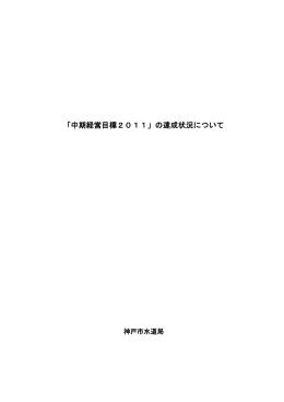 「中期経営目標2011」の達成状況について