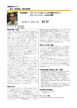 【基盤研究(S)】 総合・新領域系（複合新領域） 研究課題名 ポジトロニウム