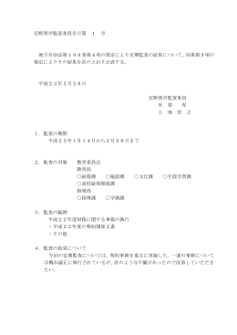 平成22年度 監査結果報告書（4期）