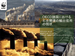 OECD諸国における 石炭関連の輸出信用 の現状