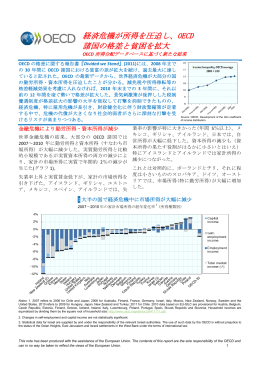 経済危機が所得を圧迫し、OECD 諸国の格差と貧困を拡大
