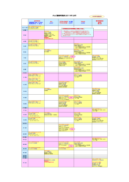 テレビ番組早見表（2011年12月）