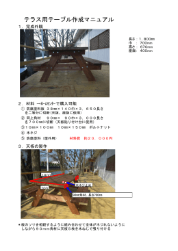 テラス用テーブル作成マニュアル