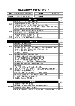社会福祉施設等の節電行動計画フォーマット