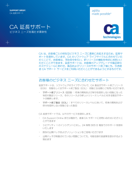 CA 延長サポート - CAエンタープライズ製品のサポート