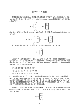 数ベクトル空間(pdfファイル:6ページ)