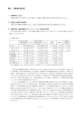 第2 事業の状況 [PDF：262KB]
