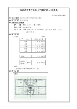 安芸高田市有住宅（甲田住宅）入居要項