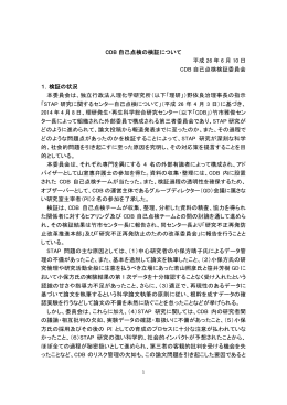 CDB 自己点検の検証について