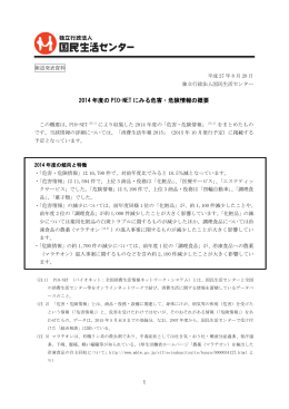 2014 年度の PIO-NET にみる危害・危険情報の概要