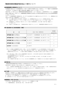 『健康保険限度額適用認定証』の発行について
