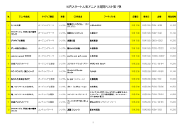 10月スタート人気アニメ 主題歌リスト第1弾 - CDV-NET