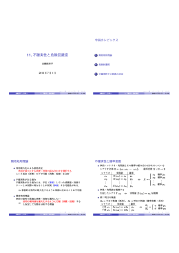 11. 不確実性と危険回避度
