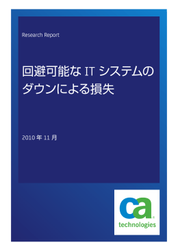 回避可能な IT システムの ダウンによる損失