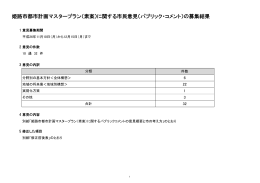 （素案）に関する市民意見（パブリック・コメント）