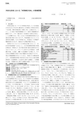 市街化区域における「未整備住宅地」の整備課題 ―595―