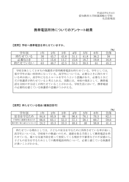 携帯電話所持についてのアンケート結果