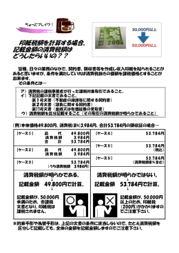 印紙税額を計算する場合、 記載金額の消費税額は どうしたらいいの？？