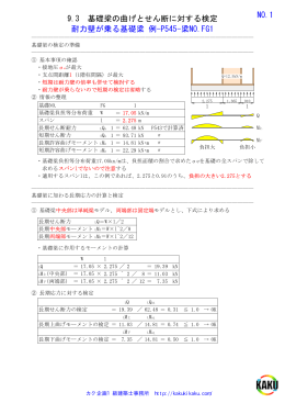 基礎梁の曲げとせん断力の検定（オリジナルメモPDF）