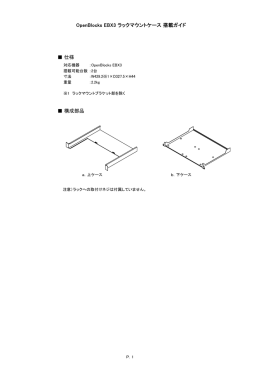 仕様 OpenBlocks EBX3 ラックマウントケース搭載ガイド 構成部品