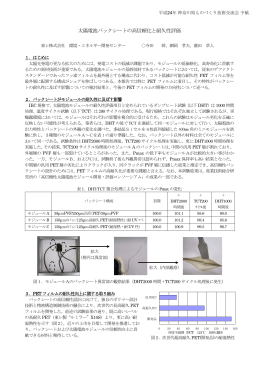 太陽電池バックシートの高信頼化と耐久性評価