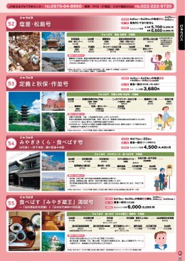 塩釜・松島号 52 定義と秋保・作並号 53 54 55
