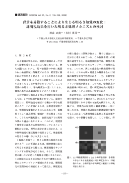 背景を分節することにより生じる明るさ知覚の変化： 透明視効果を用いた