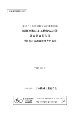 国際連携による模倣品対策 調査研究報告書