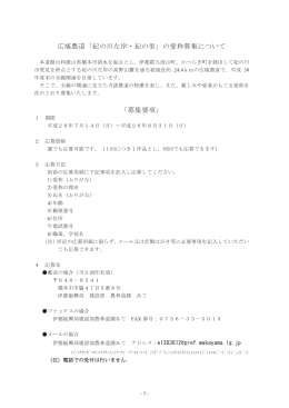広域農道「紀の川左岸・紀の里」の愛称募集について 「募集