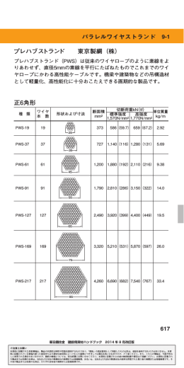 プレハブストランド 東京製綱（株） 正6角形 パラレルワイヤストランド 9