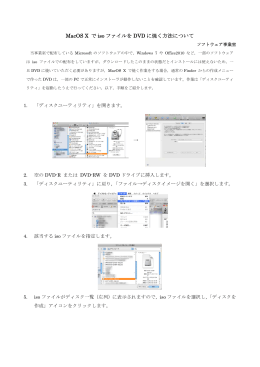 MacOS X で iso ファイルを DVD に焼く方法について