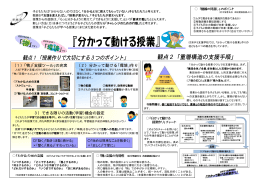 3）できる限りの活動(学習)機会の設定 （1）｢物｣｢支援ツール｣の充実 （2