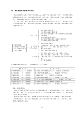 Ⅵ 食品機動監視課業務の概要
