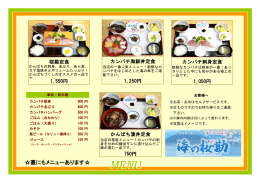 裏にもメニューあります