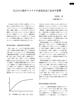 自己の立場がリスク下の意思決定に及ぼす影響