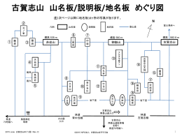 古賀志山 山名板/説明板/地名板 めぐり図 注）次ページ以降に地名板18