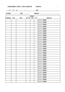 全国鳥類繁殖分布調査 任意定点調査用紙 （調査地名