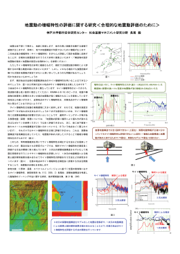 地震動の増幅特性の評価に関する研究＜合理的な地震動