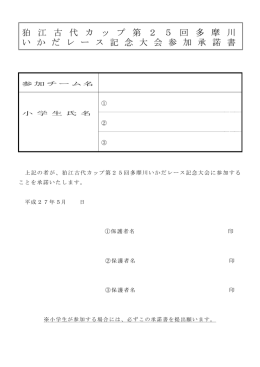 狛 江 古 代 カ ッ プ 第 2 5 回 多 摩 川 い か だ レ ー ス 記 念