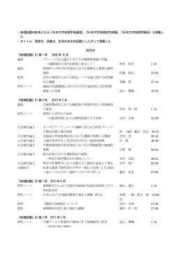 ・地理誌叢の前身となる『日本大学地理学会通信』，『日本大学地理地学