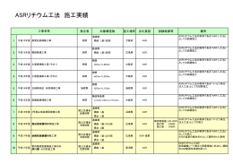 施工実績一覧 - アルカリ骨材反応抑制｜ASRリチウム工法協会