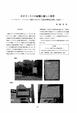 ホロコーストの記憶と新しい美学