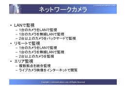 ネットワークカメラ導入案