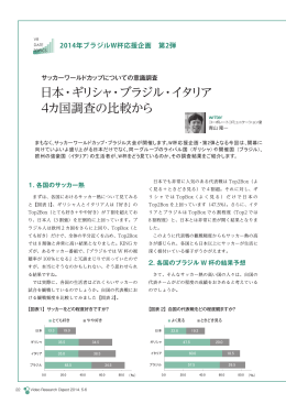 日本・ギリシャ・ブラジル・イタリア 4カ国調査の比較から