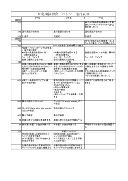 定期演奏会 バトン 進行表 - Nuevo Viento