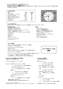 OneDay ChIP kit 簡易プロトコール 旧版 日本語（PDF