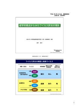 疫学的視点からみたウイルス肝炎の現状