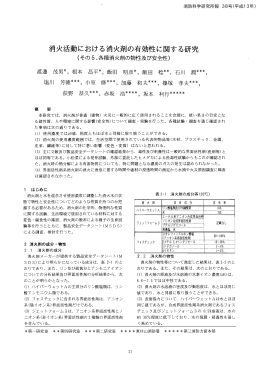 消火活動における消火剤の有効性に関する研究 - 東京消防庁