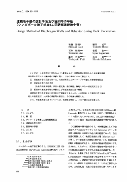 連続地中壁の設計手法及び掘削時の挙動