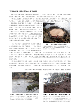 五浦美術文化研究所内の津波被害